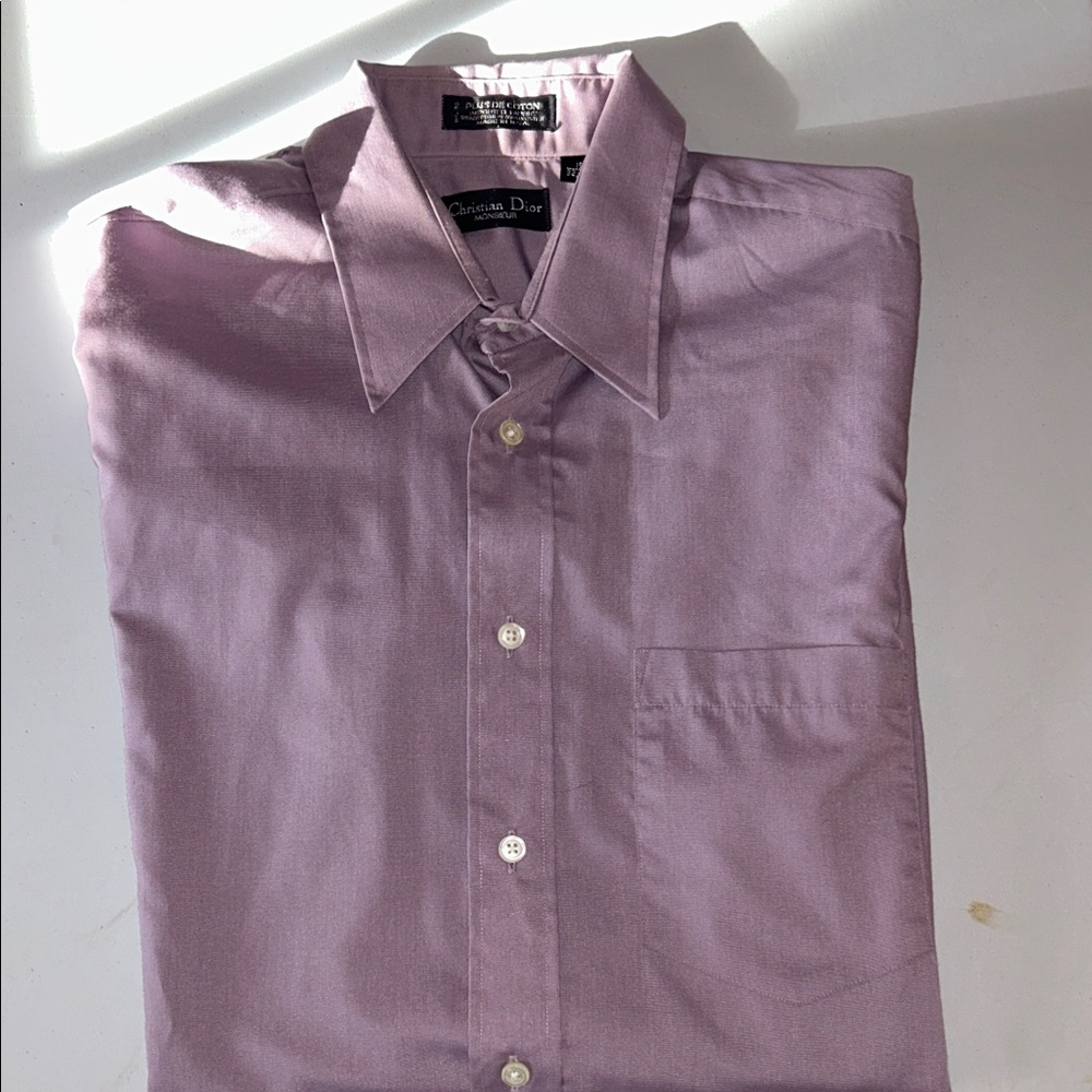 Christian Dior Men's Lavender long sleeve Dress Shirt